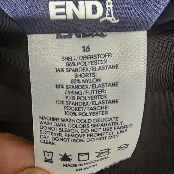 Lands' End Black Pink Paisley Skort Athletic Tennis Golf 16 - Picture 8 of 9